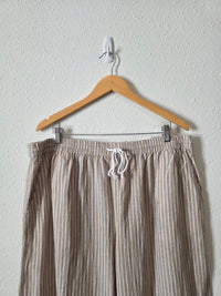 NEW Linen Cotton Wide Leg Pants (XXL)