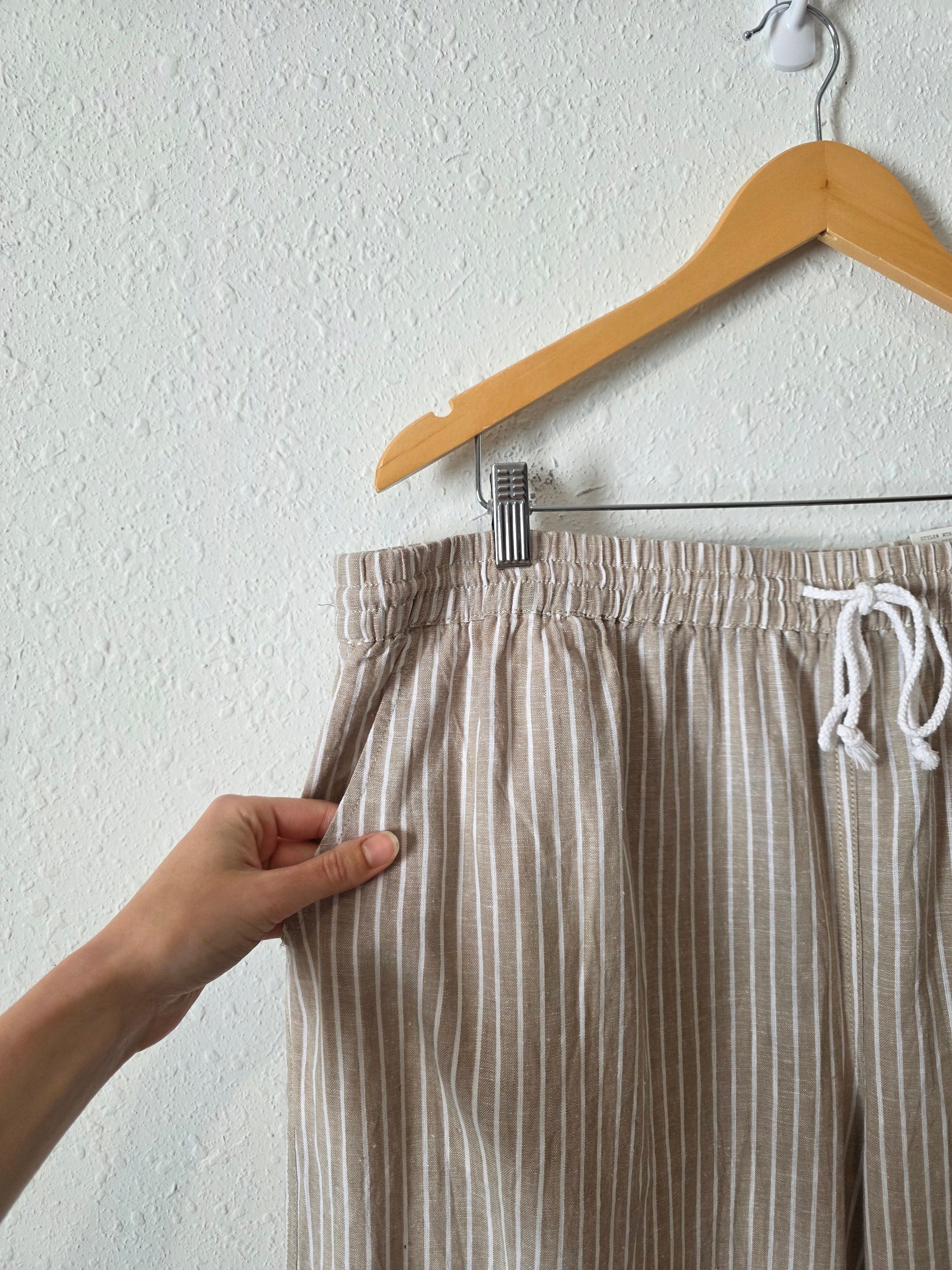NEW Linen Cotton Wide Leg Pants (XXL)