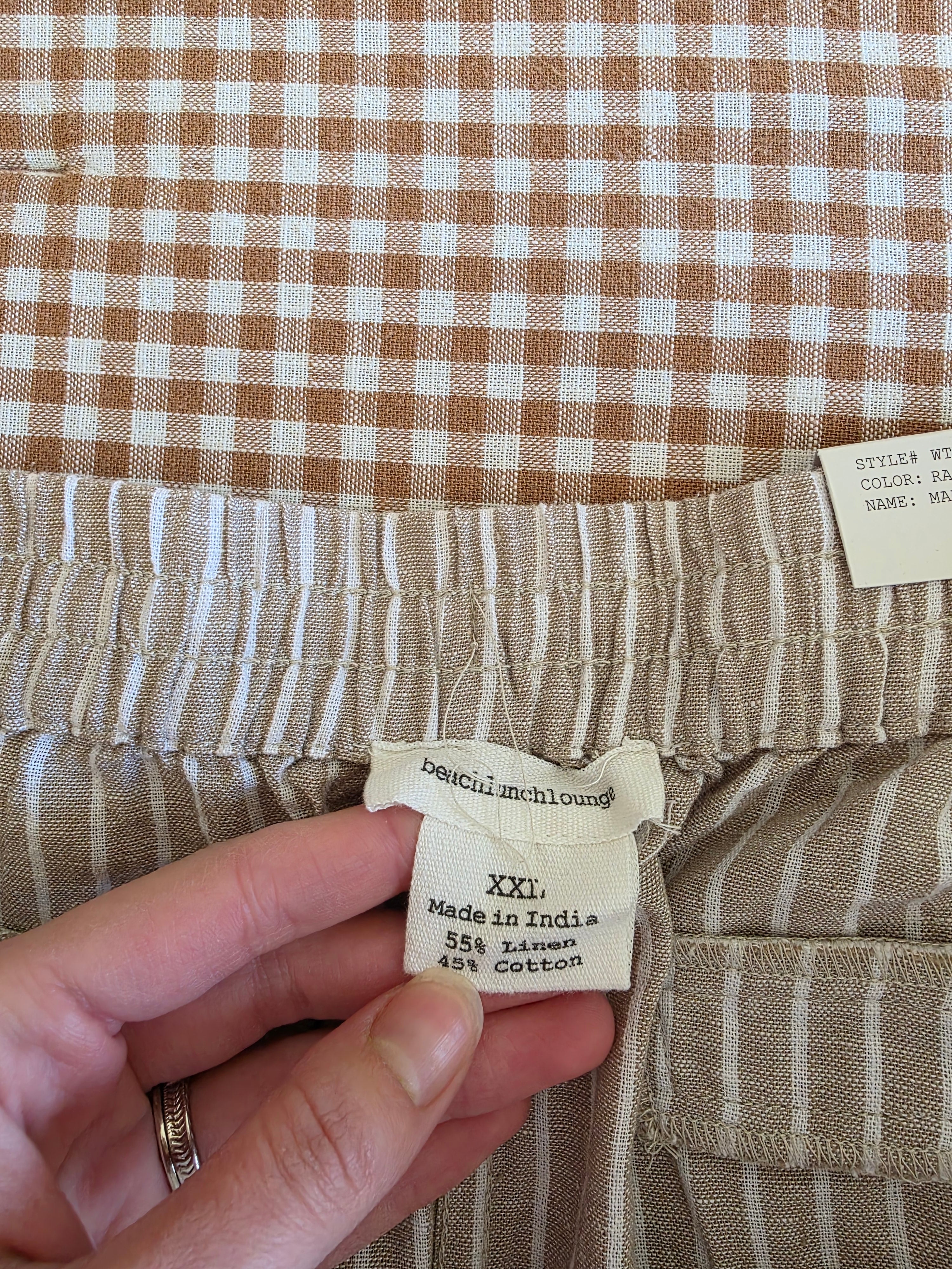 NEW Linen Cotton Wide Leg Pants (XXL)