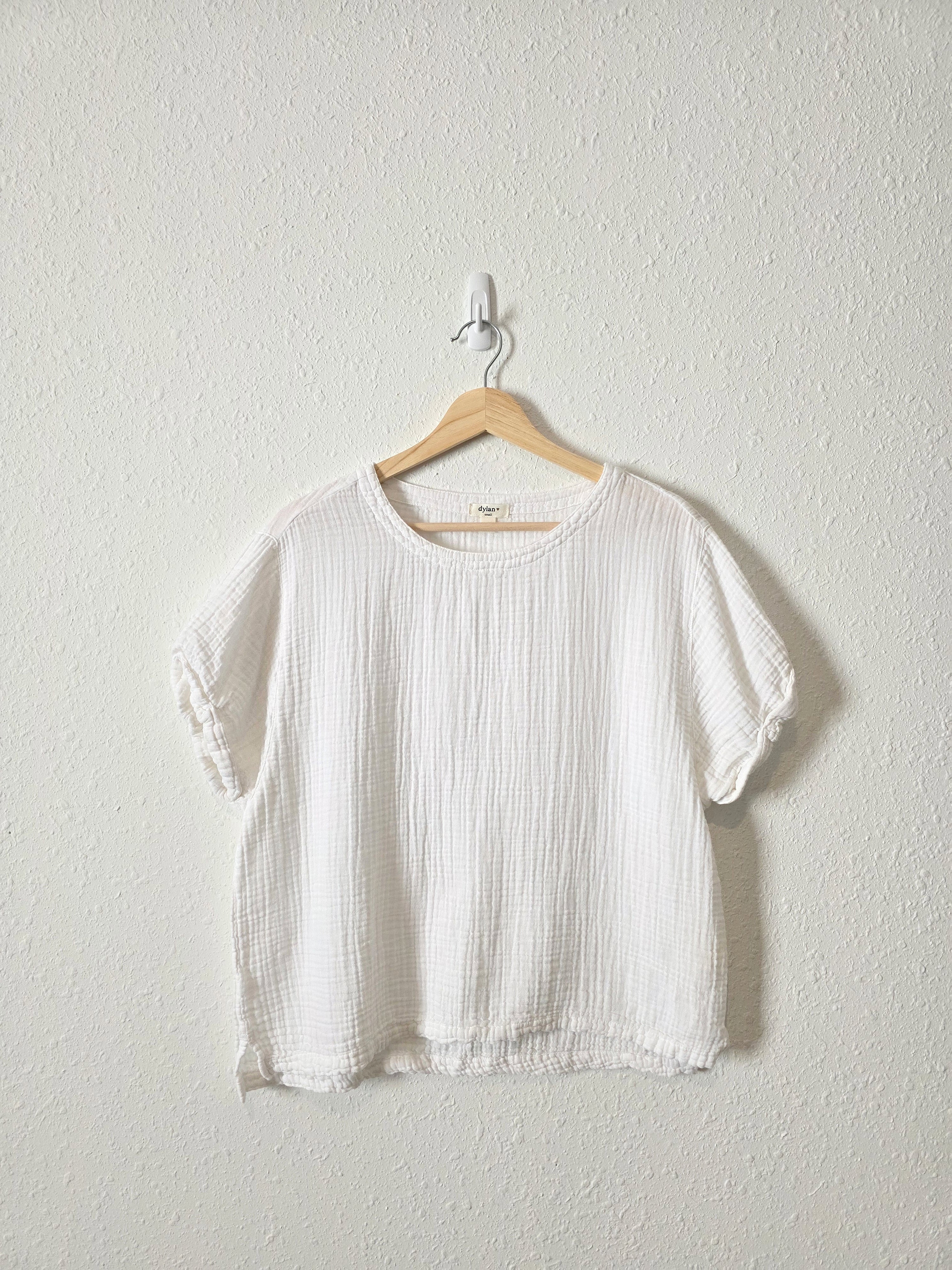 Dylan Cotton Gauze Boxy Tee (S)