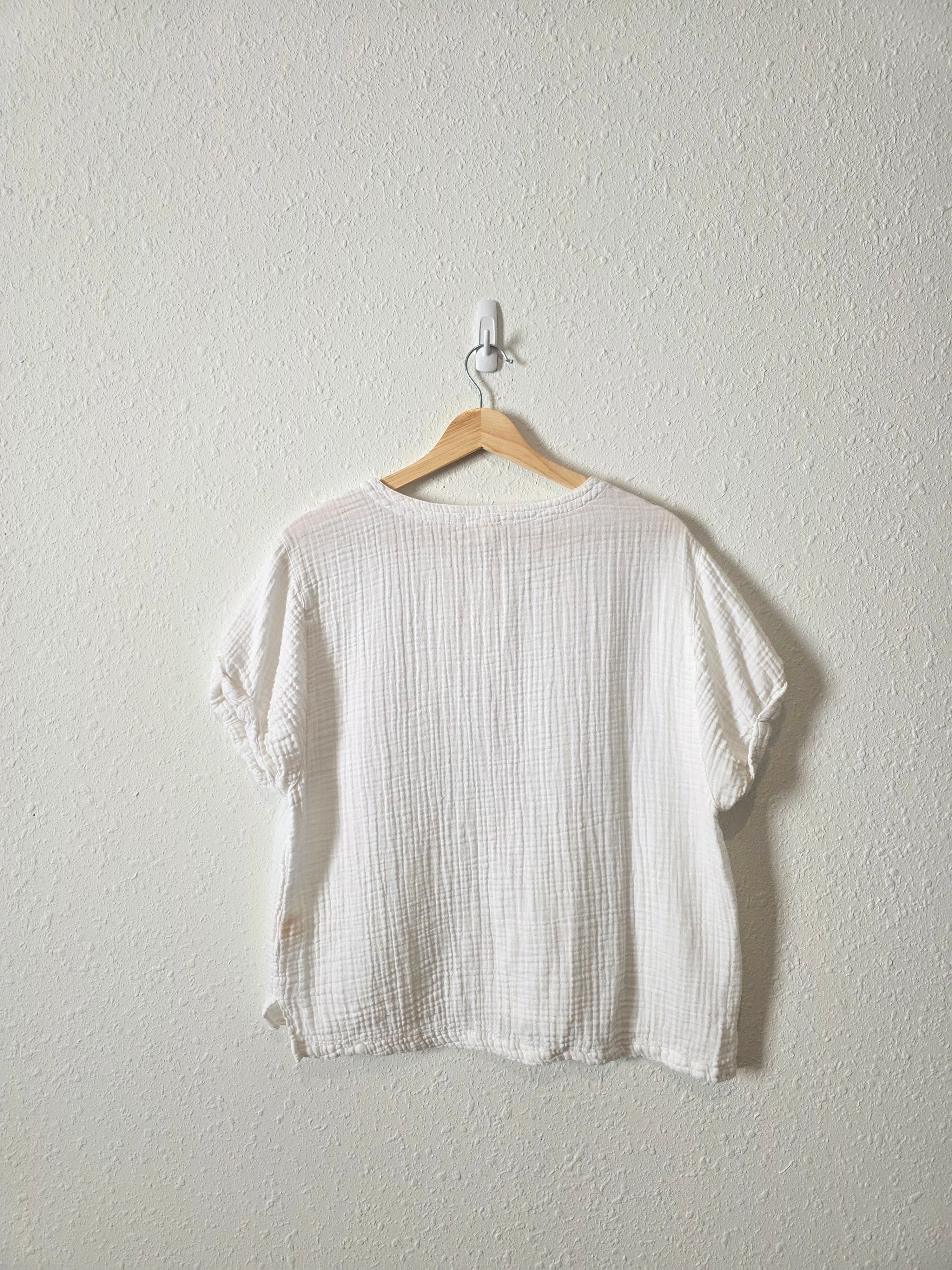 Dylan Cotton Gauze Boxy Tee (S)
