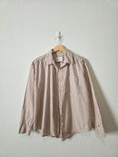 Brown Striped Button Up (XS)