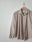 Brown Striped Button Up (XS)