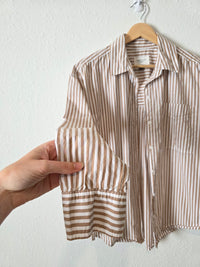 Brown Striped Button Up (XS)
