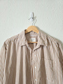 Brown Striped Button Up (XS)