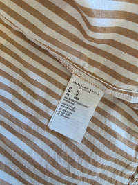 Brown Striped Button Up (XS)