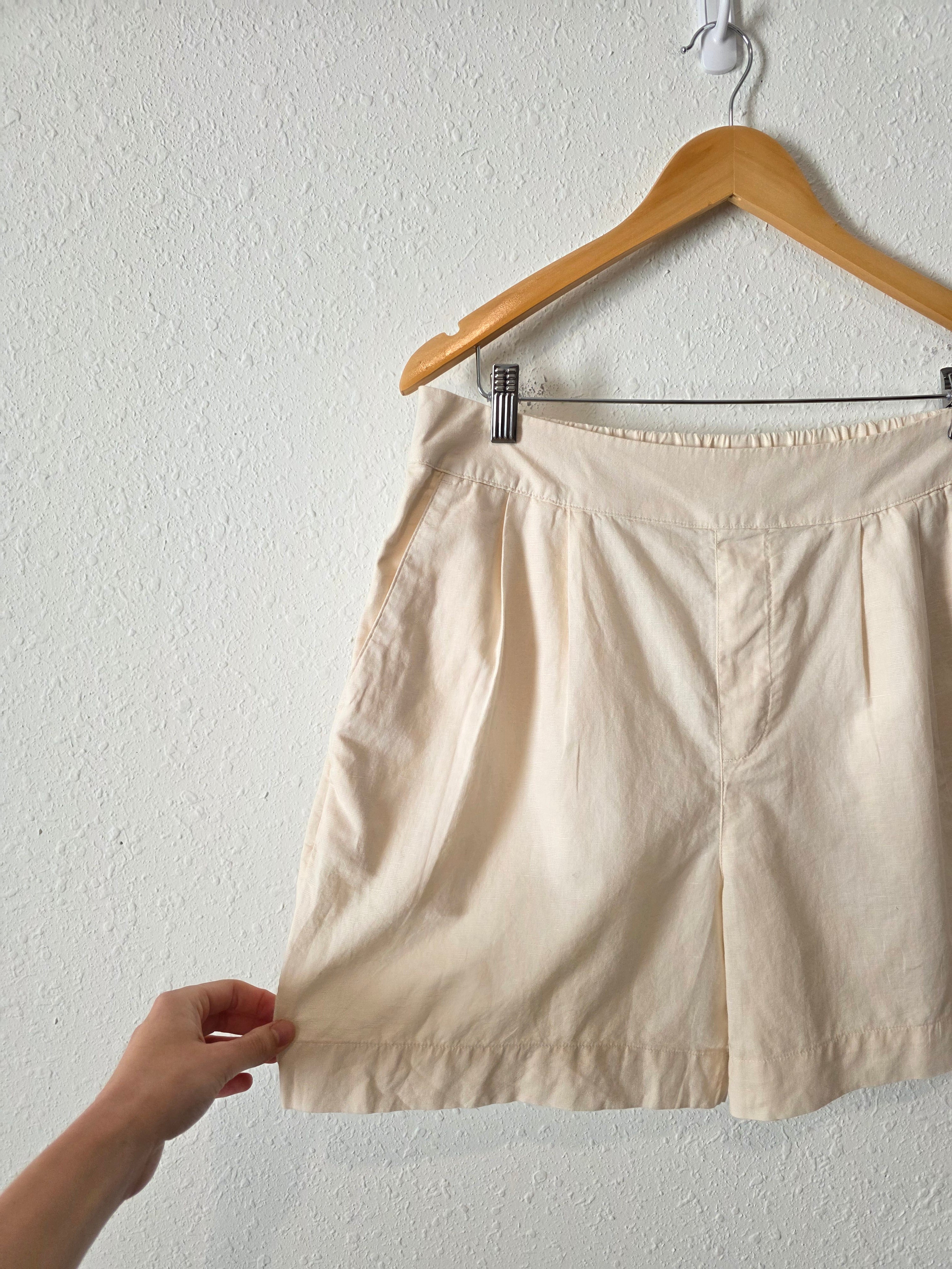 Pact Cotton Linen Relaxed Shorts (L)