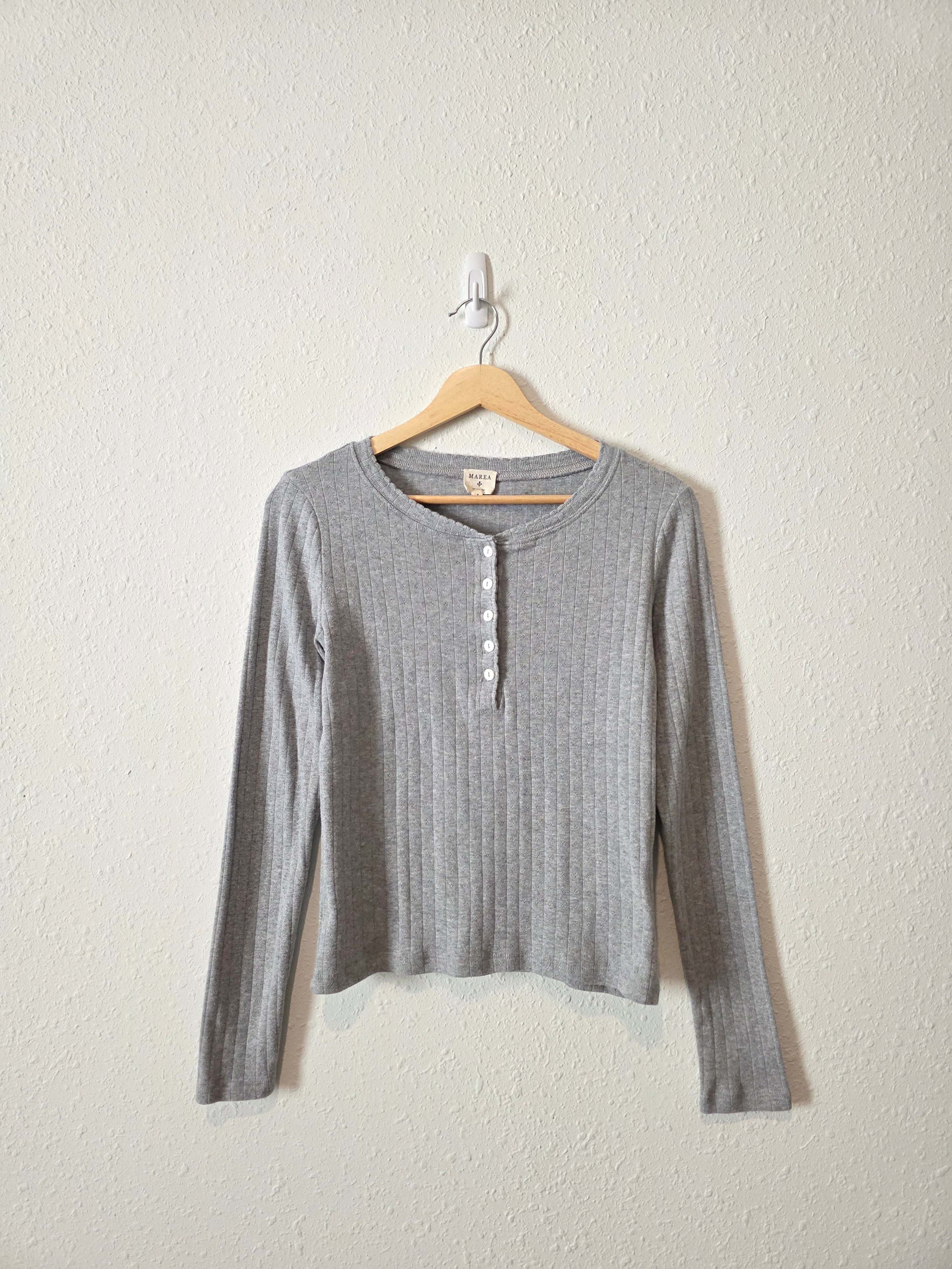 Marea Pointelle Henley Top (S)
