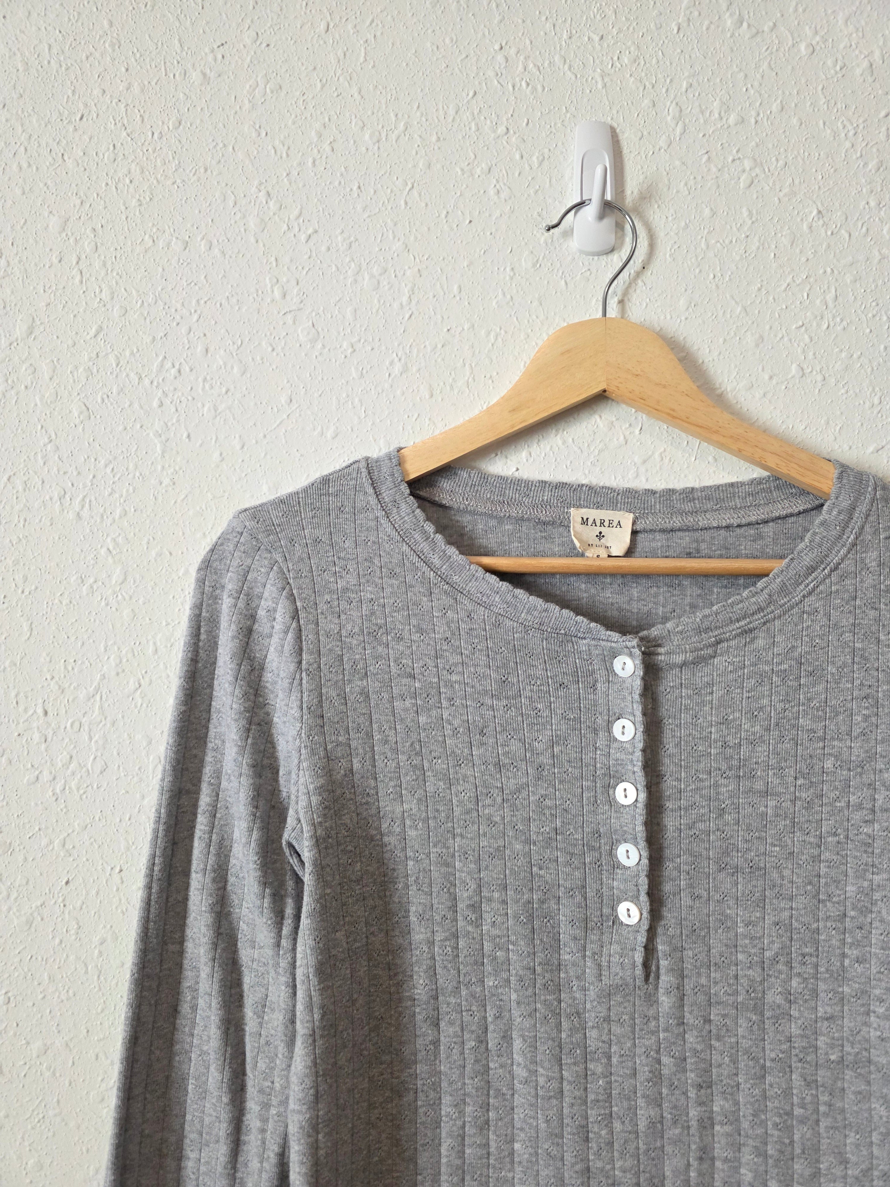 Marea Pointelle Henley Top (S)