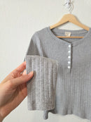 Marea Pointelle Henley Top (S)