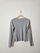 Marea Pointelle Henley Top (S)