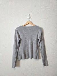 Marea Pointelle Henley Top (S)