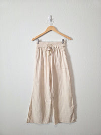 Cotton Gauze Wide Leg Pants (S)