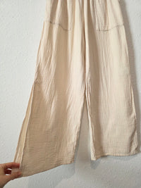 Cotton Gauze Wide Leg Pants (S)
