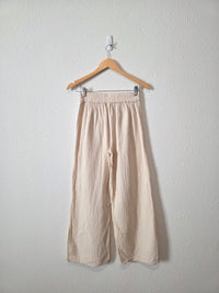 Cotton Gauze Wide Leg Pants (S)