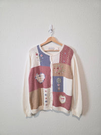 Vintage Embroidered Cardigan Sweater (1X)