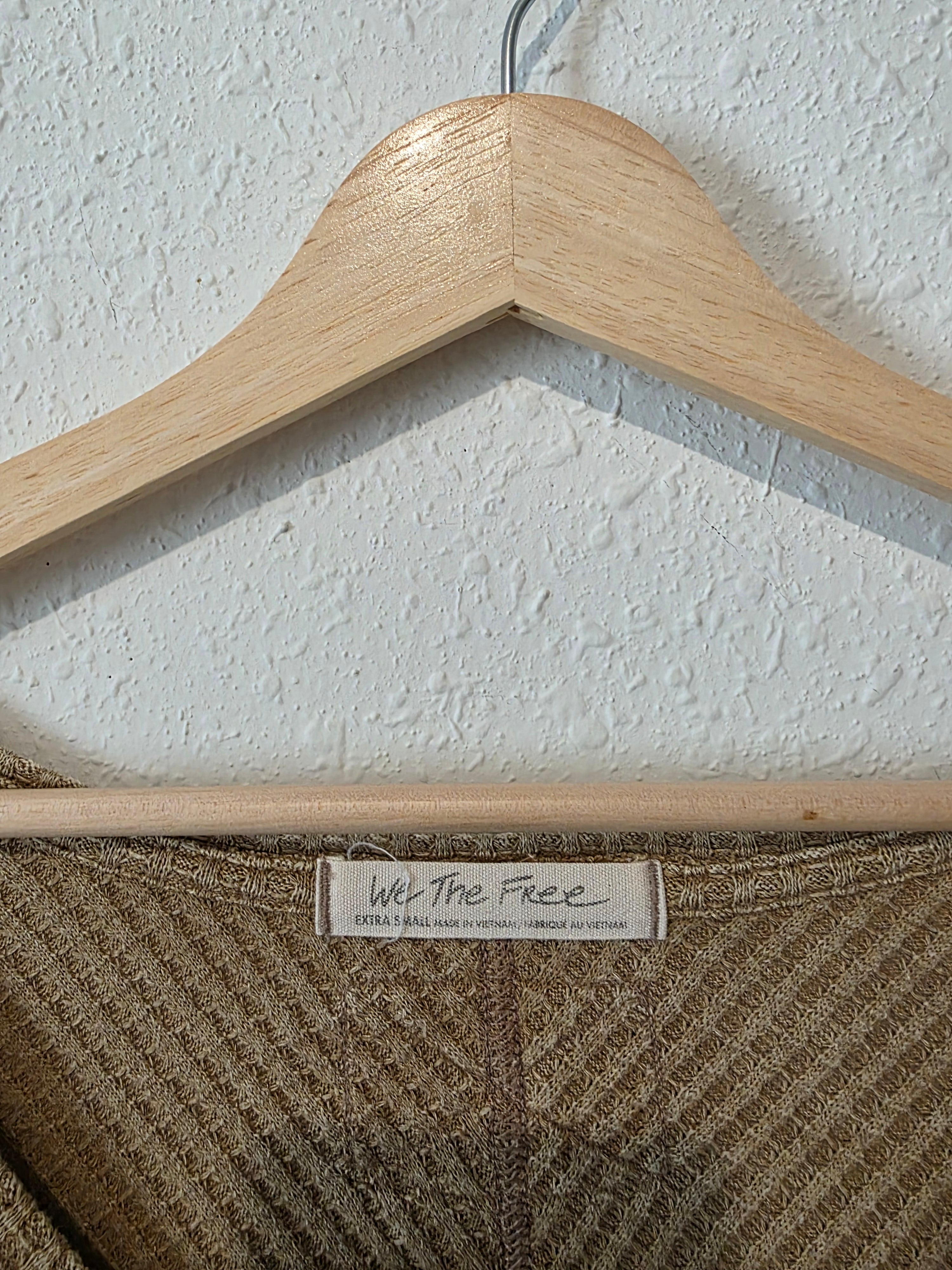 Free People Oversized Waffle Tee (XS)