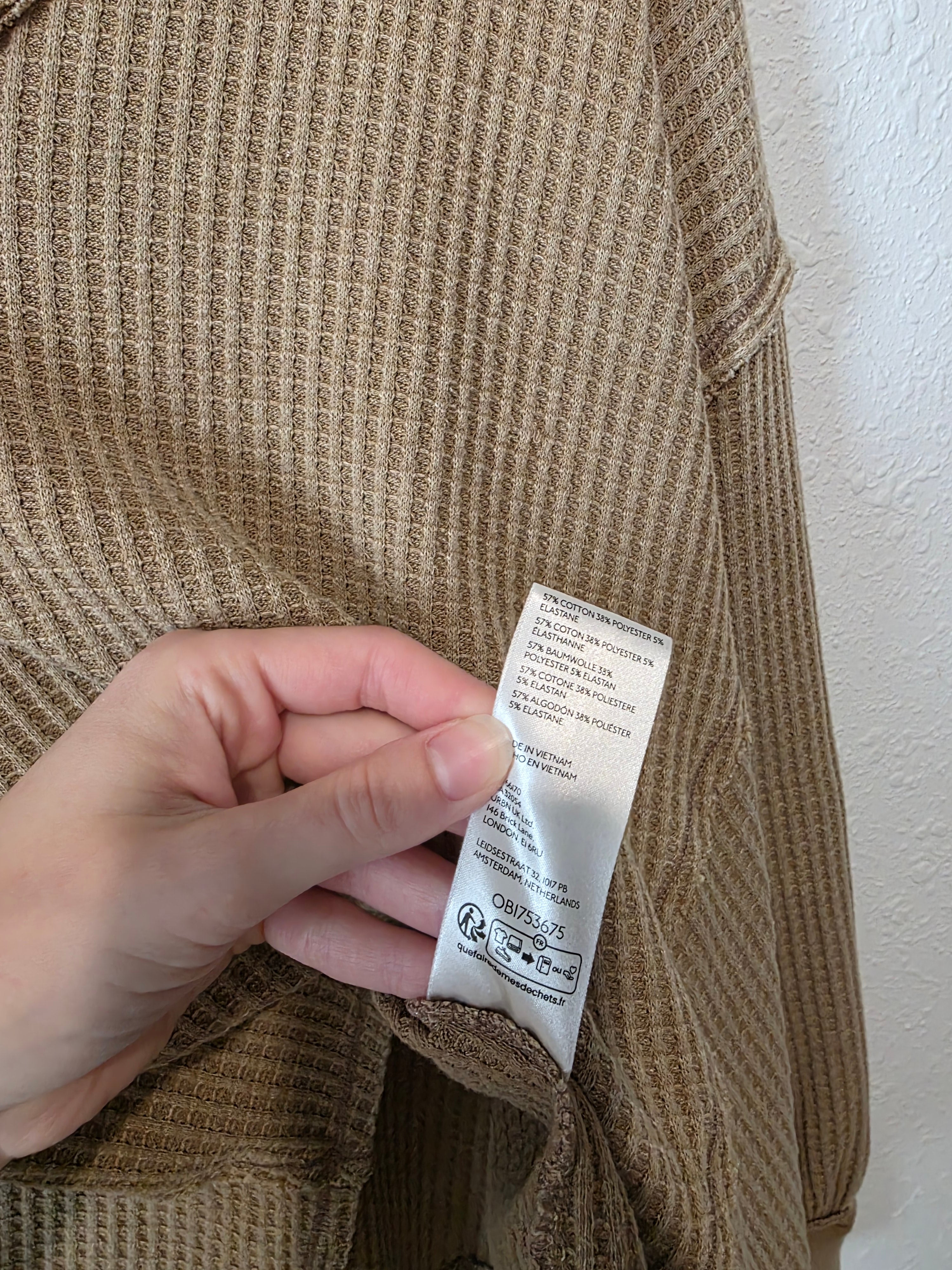 Free People Oversized Waffle Tee (XS)