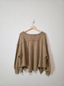 Free People Oversized Waffle Tee (XS)