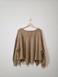 Free People Oversized Waffle Tee (XS)