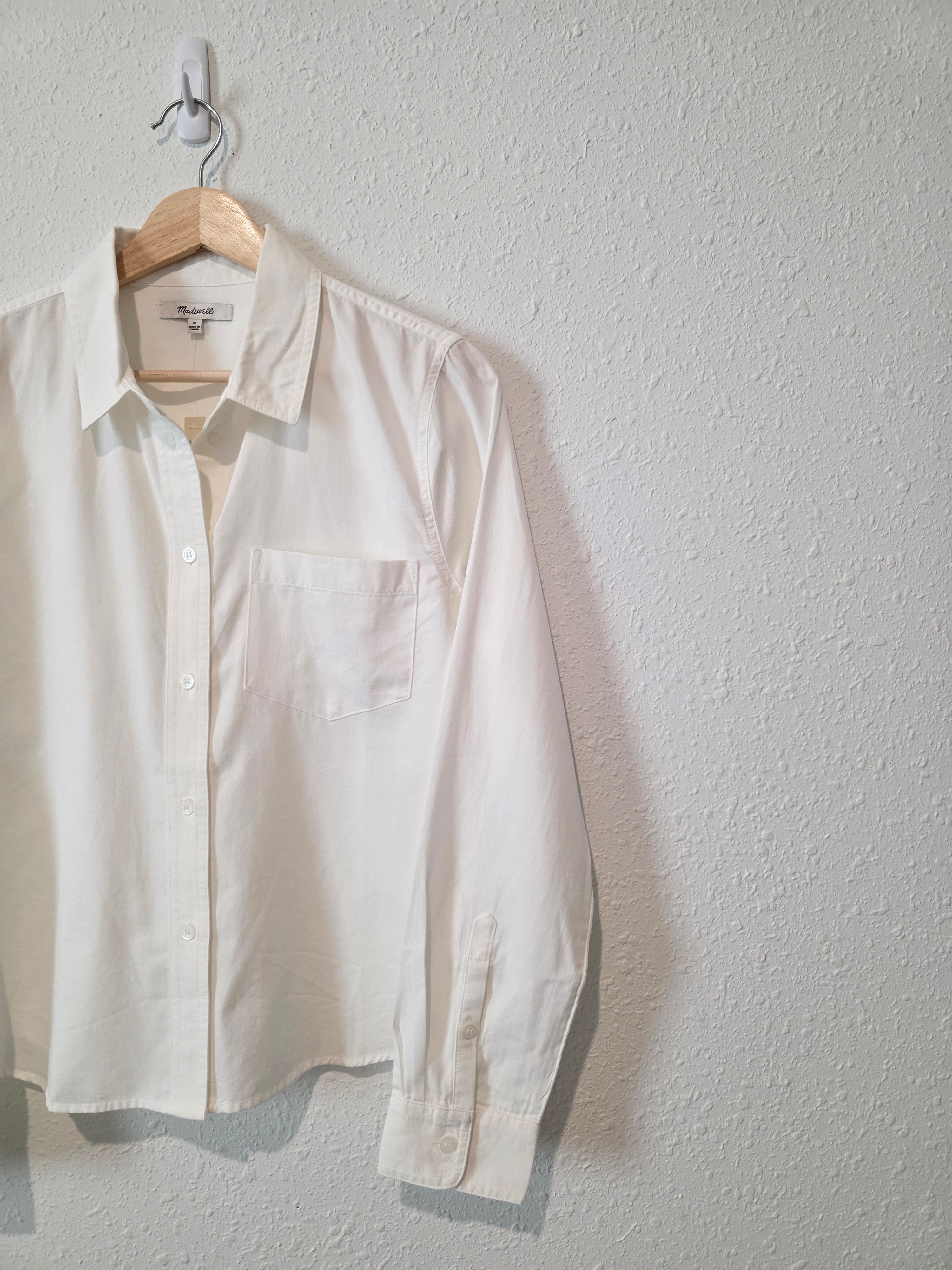 NEW Madewell Cotton Blend Button Up (M)