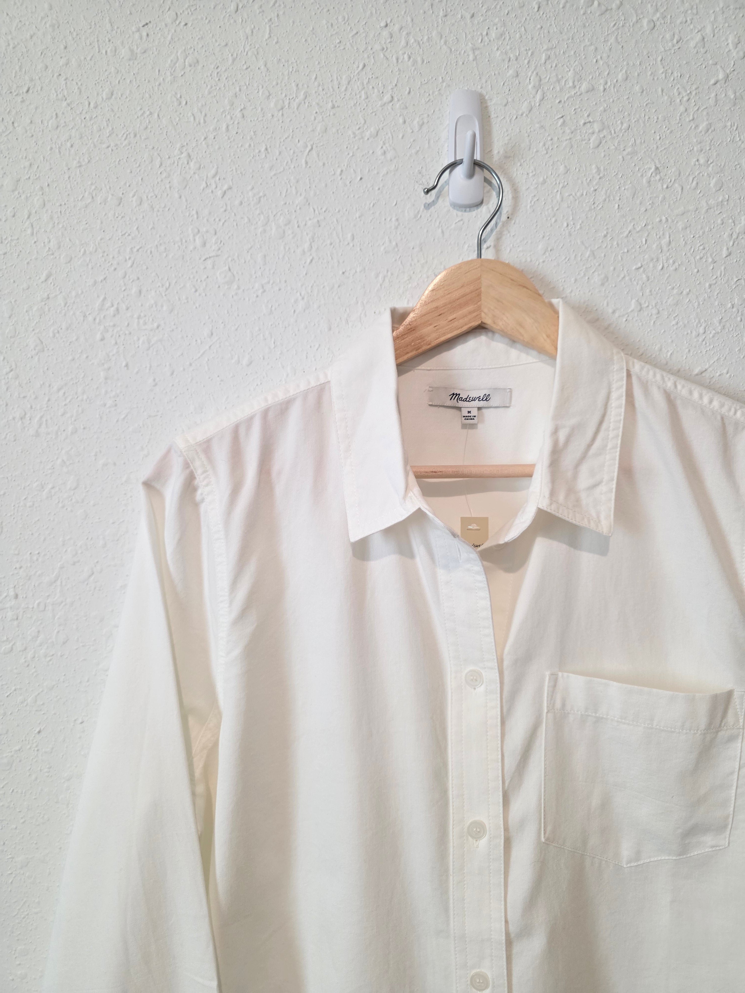 NEW Madewell Cotton Blend Button Up (M)