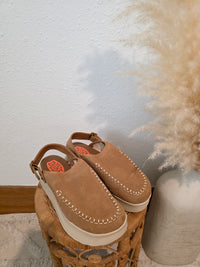 Hey Dude Tan Platform Clogs (10)