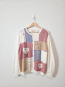 Vintage Embroidered Cardigan Sweater (1X)