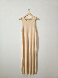 Lunya Neutral Linen Maxi Dress (XS)