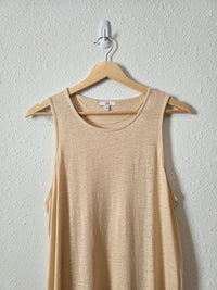 Lunya Neutral Linen Maxi Dress (XS)