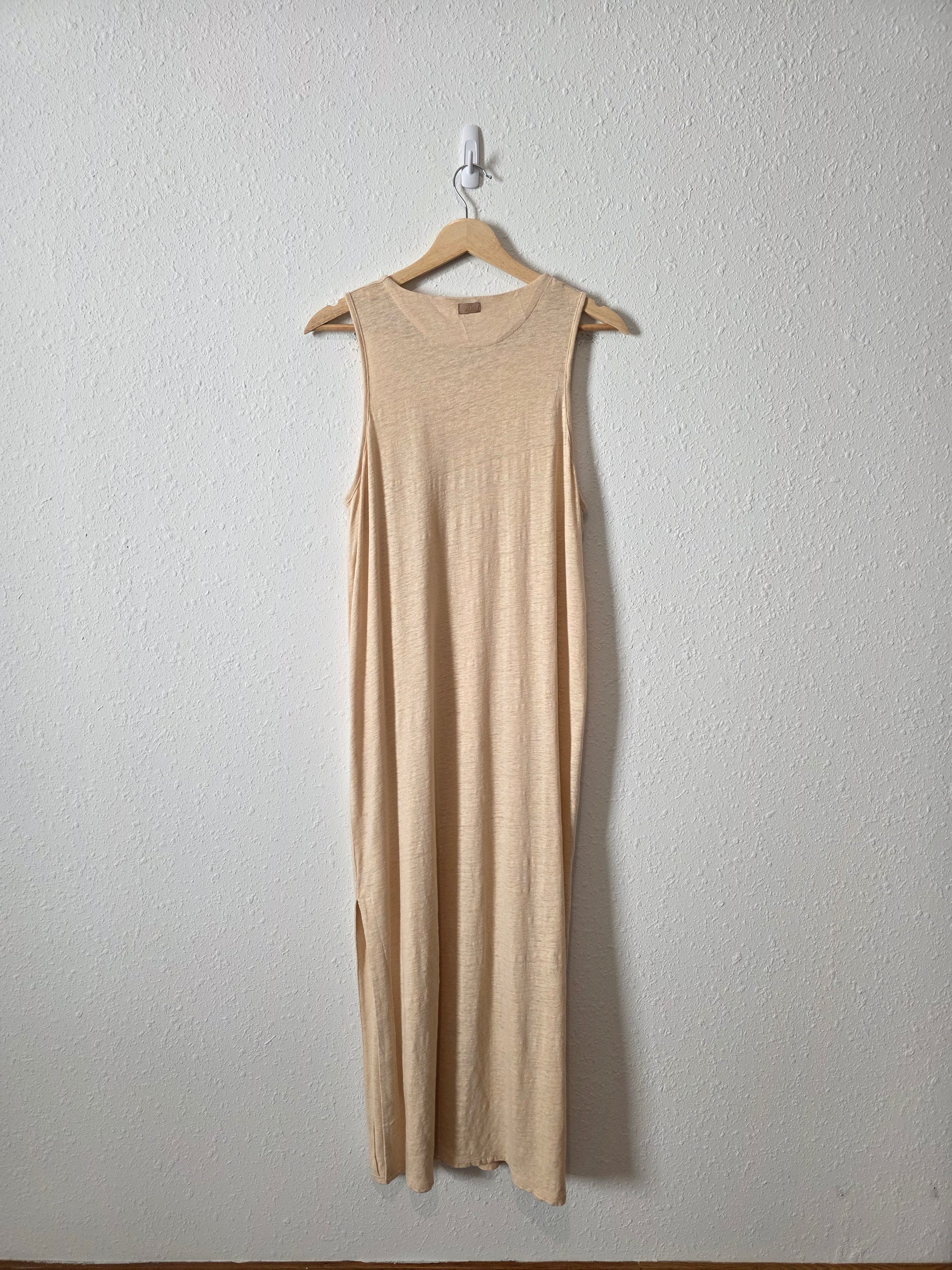 Lunya Neutral Linen Maxi Dress (XS)