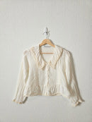 Zara Linen Collared Blouse (XS)