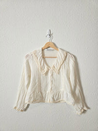 Zara Linen Collared Blouse (XS)