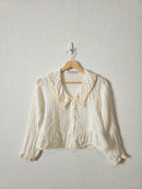 Zara Linen Collared Blouse (XS)