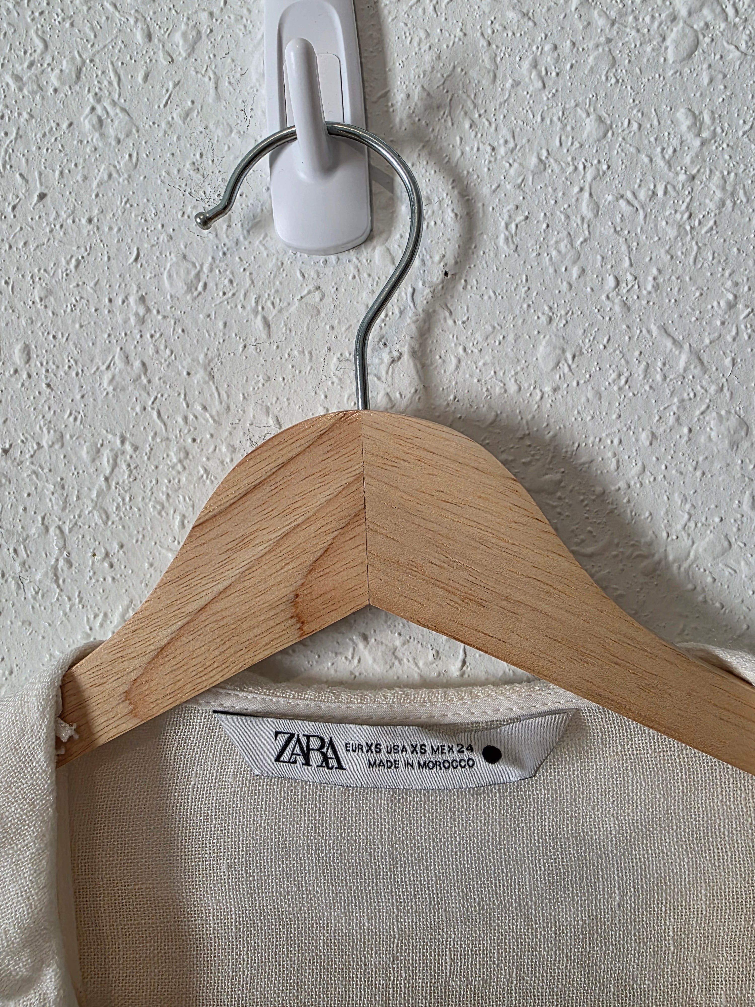 Zara Linen Collared Blouse (XS)