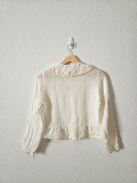 Zara Linen Collared Blouse (XS)