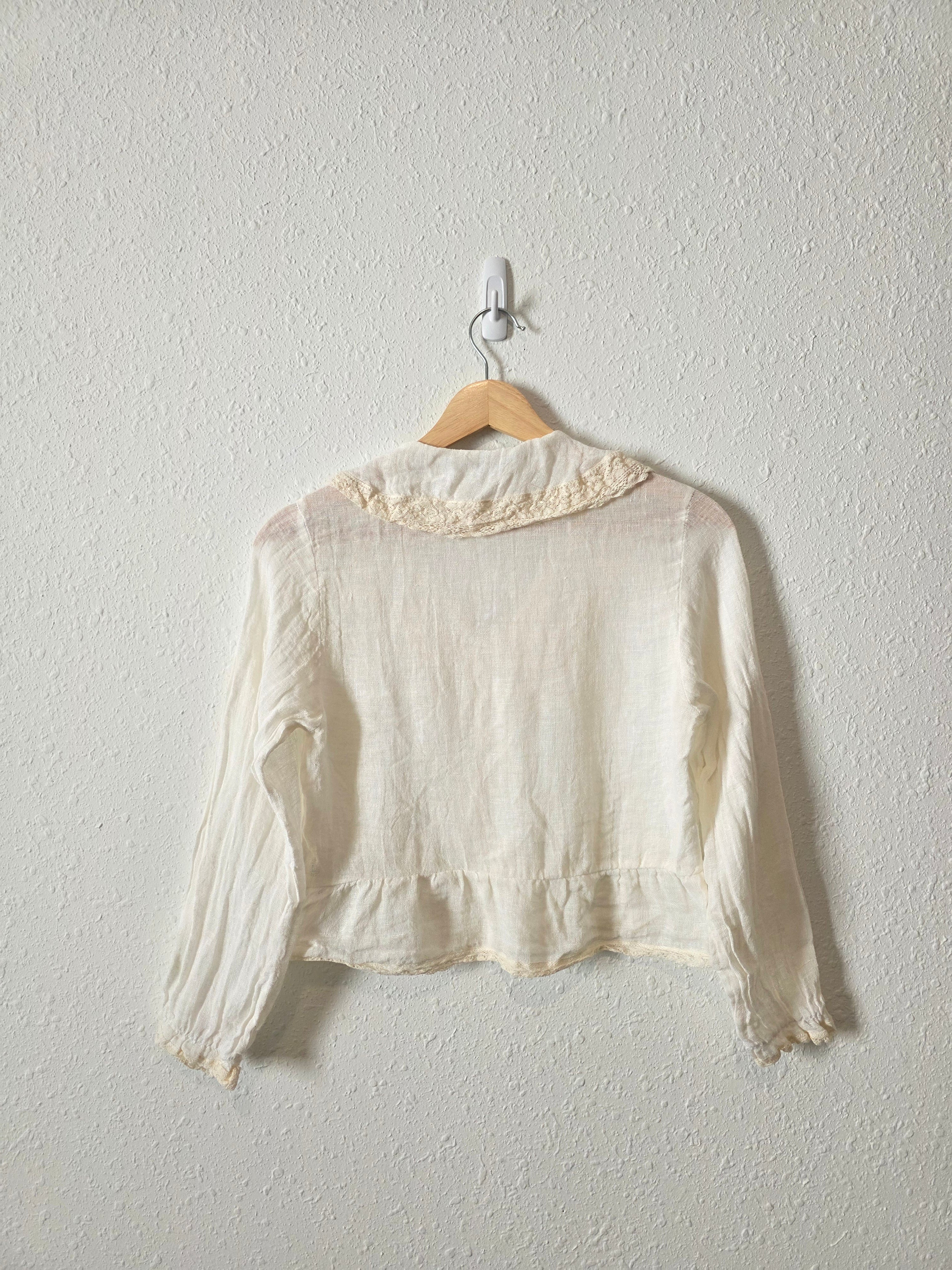 Zara Linen Collared Blouse (XS)