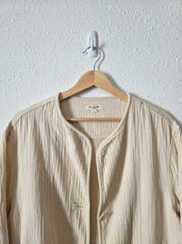 Neutral Cotton Linen Gauze Jacket (L)