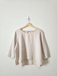 Linen Boxy Oversized Top (L)