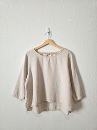 Linen Boxy Oversized Top (L)