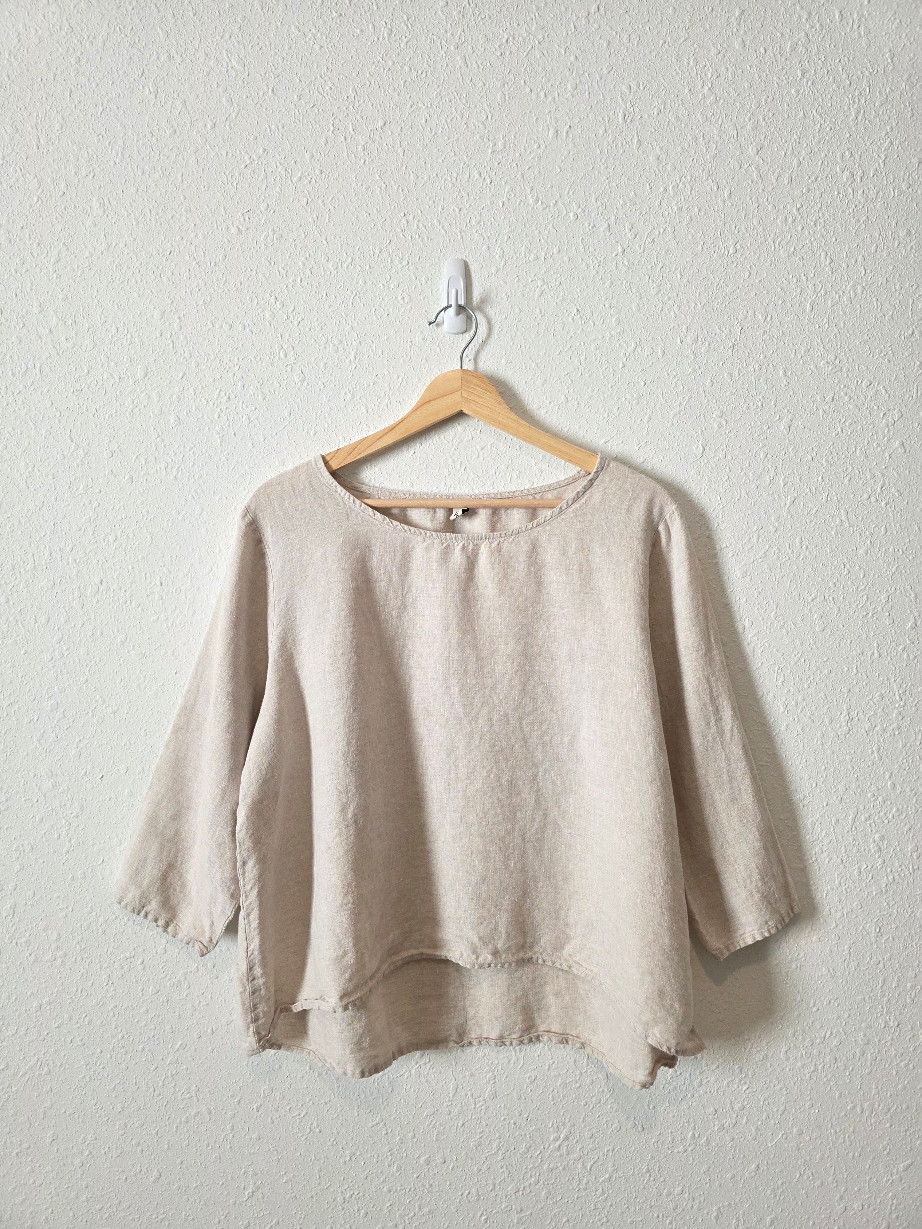 Linen Boxy Oversized Top (L)