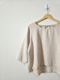 Linen Boxy Oversized Top (L)