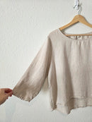 Linen Boxy Oversized Top (L)