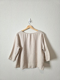 Linen Boxy Oversized Top (L)