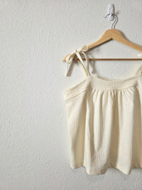 Madewell Cream Tie Strap Tank (M)