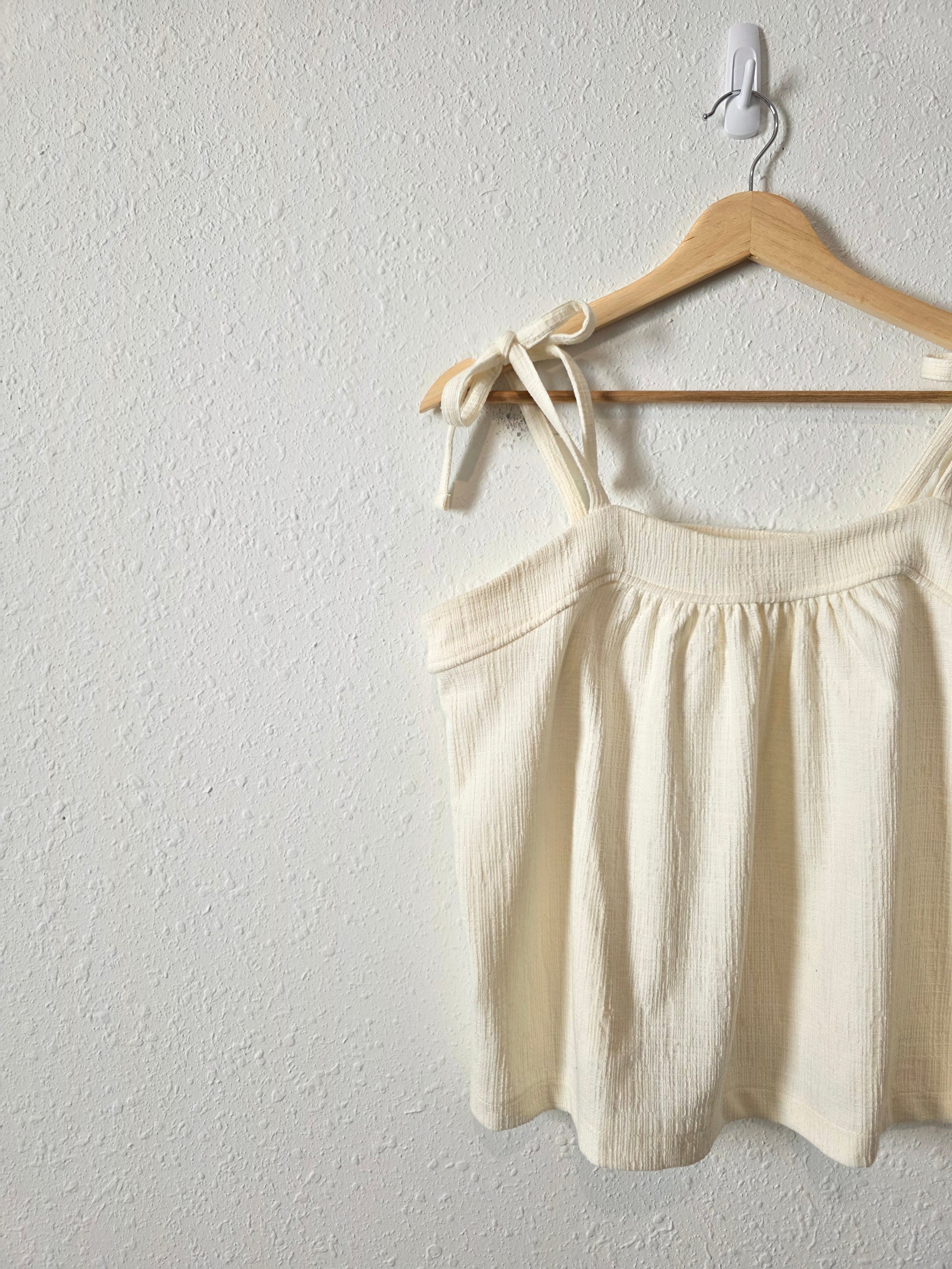 Madewell Cream Tie Strap Tank (M)
