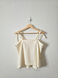 Madewell Cream Tie Strap Tank (M)