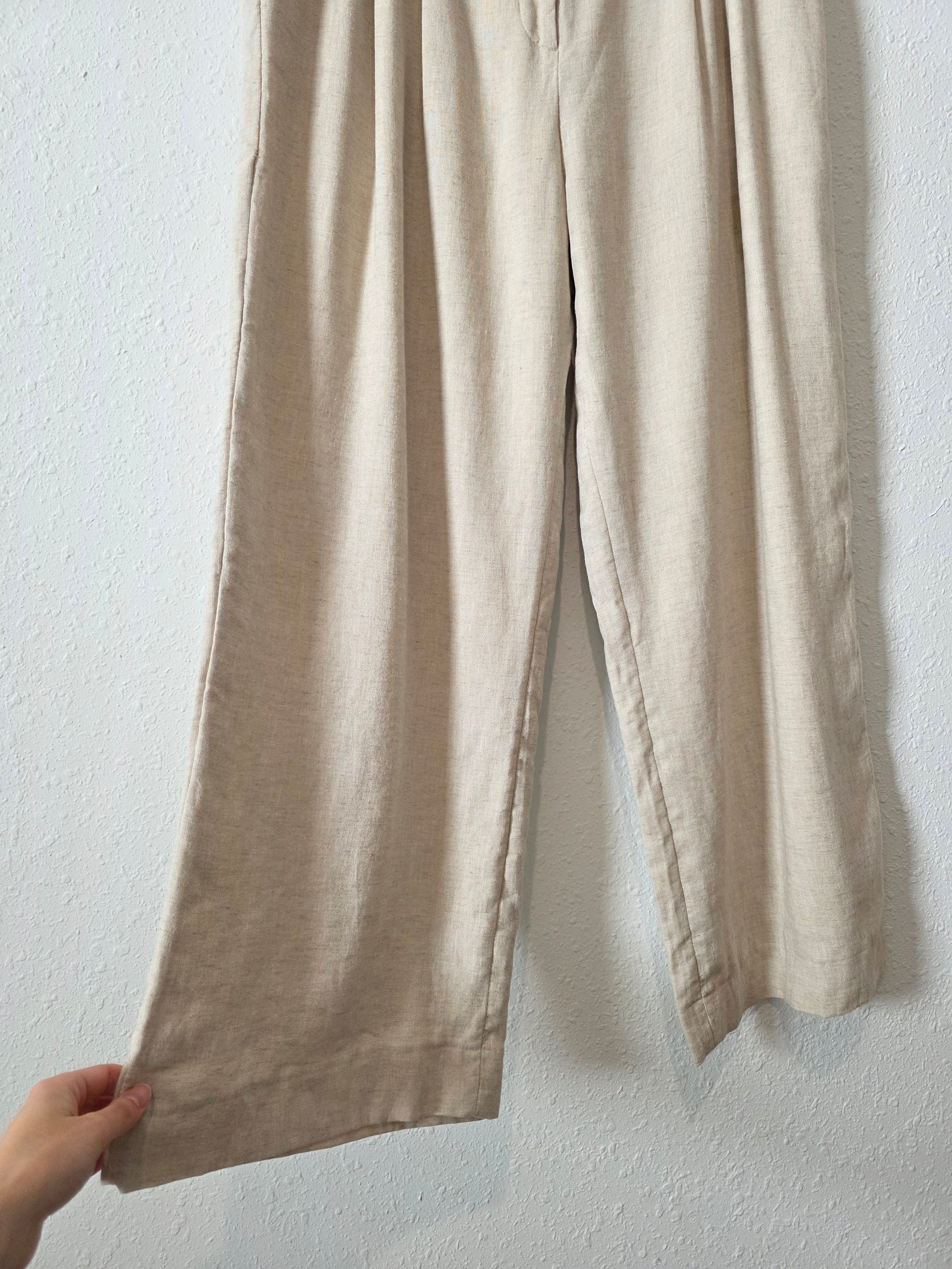 NEW Abercrombie Linen Wide Leg Pants (32 short)