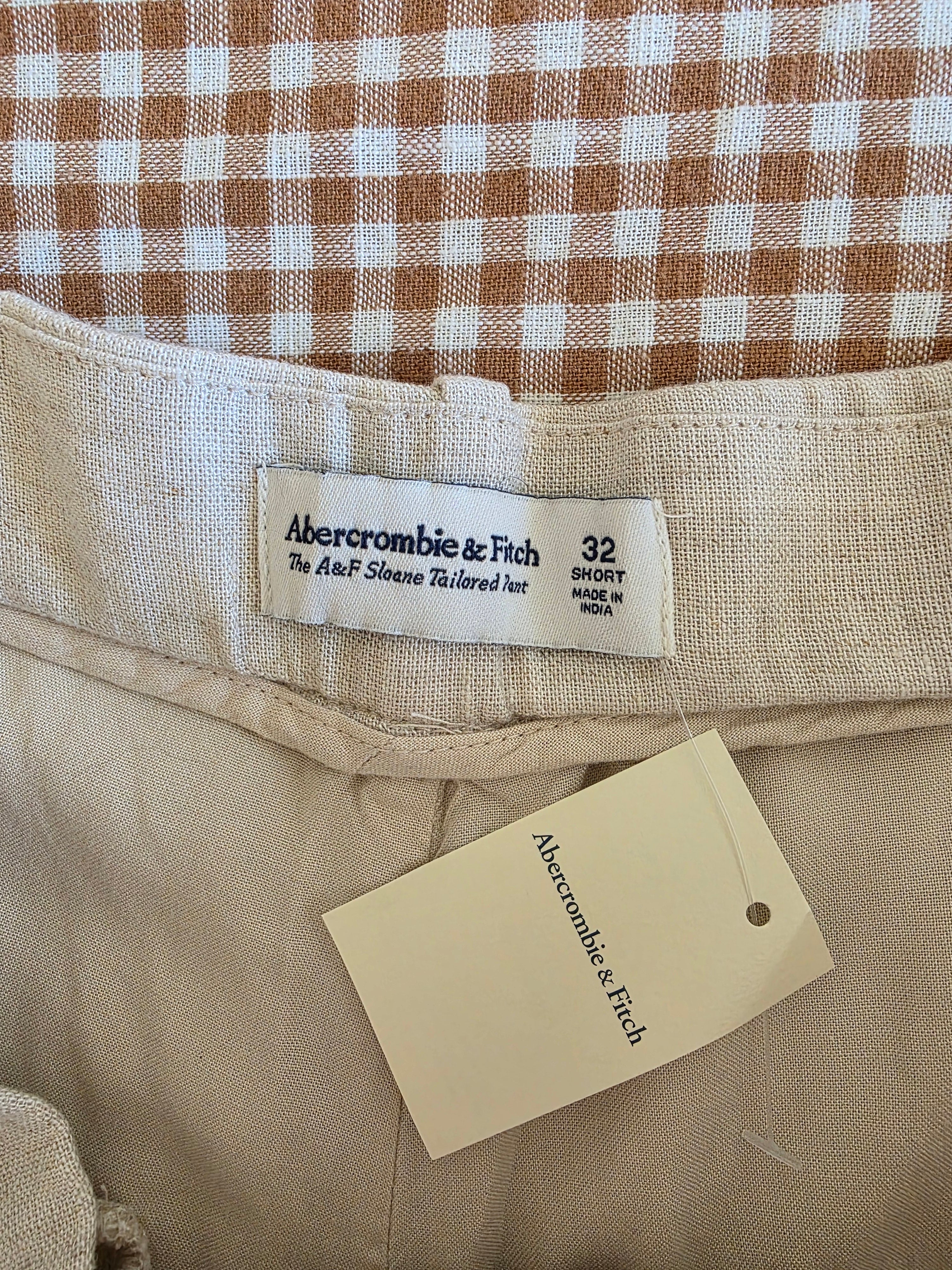 NEW Abercrombie Linen Wide Leg Pants (32 short)