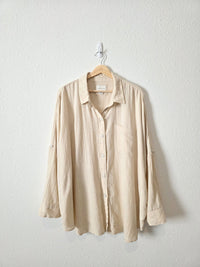 Neutral Oversized Button Up (L)
